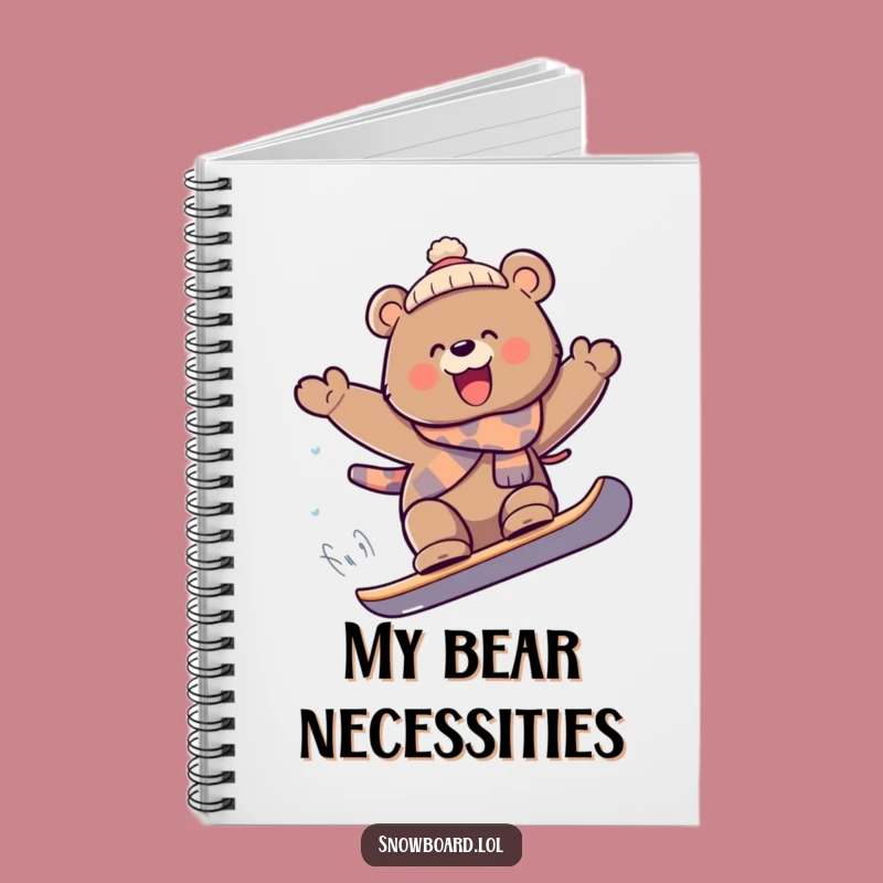 Funny Bear Snowboard Notebook: Jot Down Ideas, Joyful Air Journal, Funny Gift