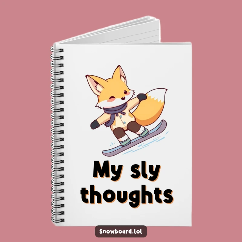 Funny Fox Snowboarding Notebook: Jot Down Stylish Ideas Gift